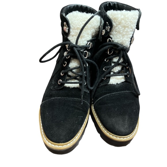Time and Tru Black & Sherpa Hiker Boots 6.5 - Picture 2 of 6